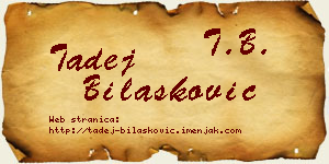 Tadej Bilašković vizit kartica